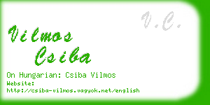 vilmos csiba business card